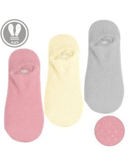 Ciepłe skarpetki niskie stopki jednokolorowe z abs 3-pak - produkt 2