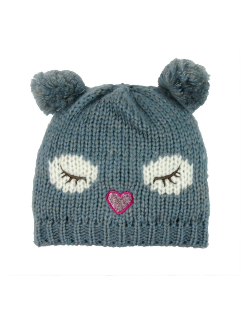 Czapka dziecięca z uszkami NIEBIESKI