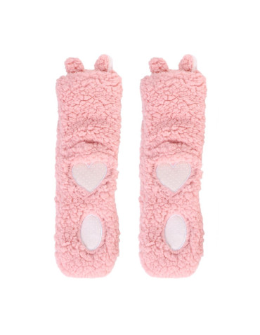 Kapcie i bambosze - Mięciutkie skarpety bambosze z abs RÓŻOWY - produkt 2
