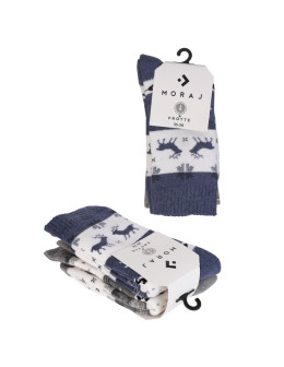 Ciepłe skarpetki damskie długie zimowe bawełniane 2-pak  - produkt 2