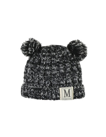 Czapki - Czapka dziecięca z pomponami CZARNY - produkt 1