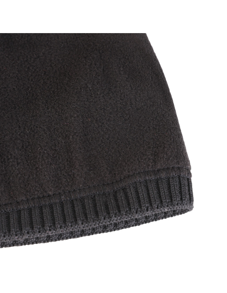 Czapki - Klasyczna czapka męska ocieplana polarem czarna CZARNY  - produkt moraj.pl 2