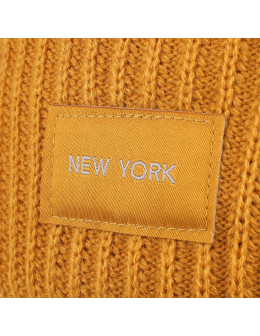 Czapka damska typu beanie z naszywką new york  - produkt 2