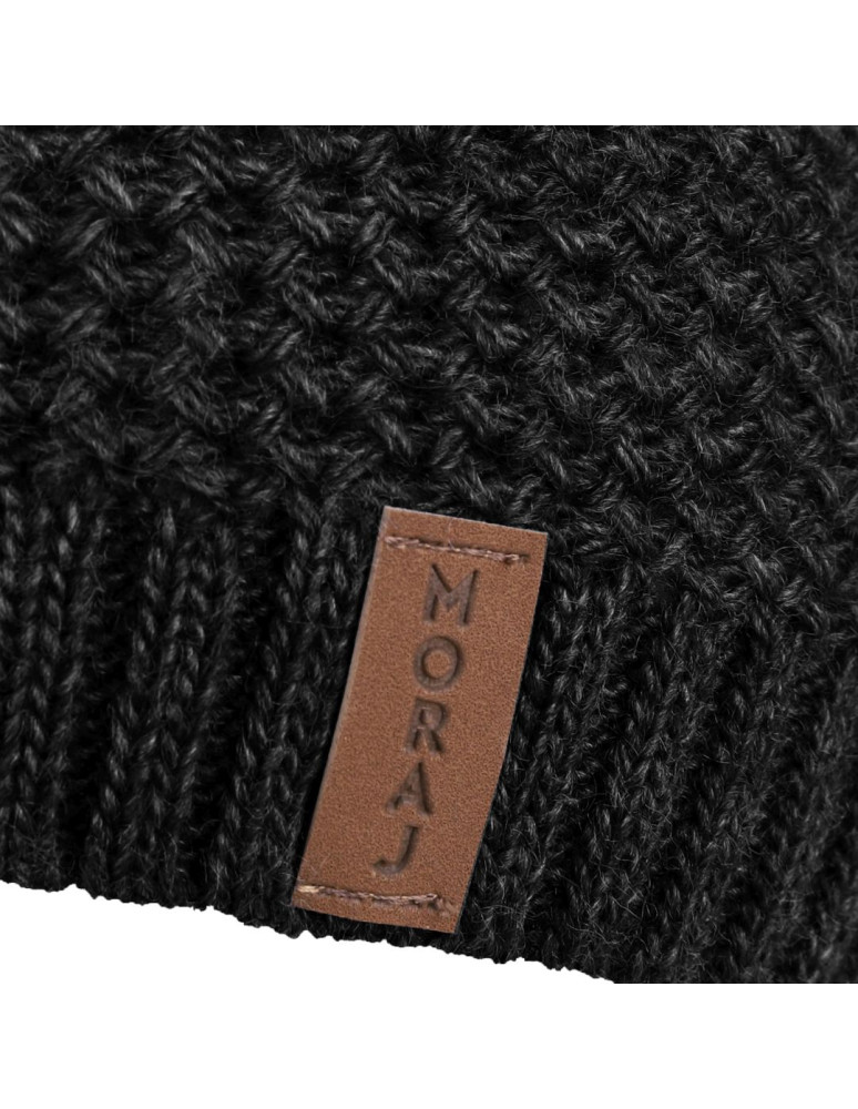 Nowość - Dziergana czapka damska CZARNY - produkt moraj.pl 2