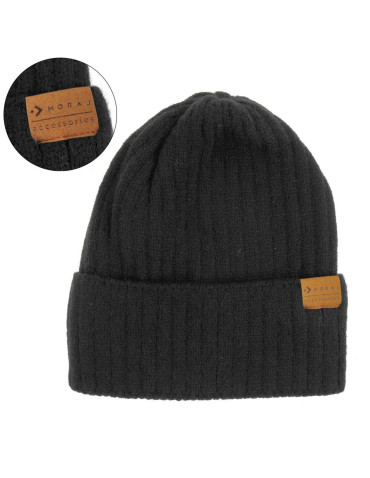 Nowość - Czapka damska beanie czarna CZARNY - produkt 1