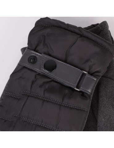 Rękawiczki - Rękawiczki męskie ocieplane z regulowanym paskiem CZARNY - produkt 2