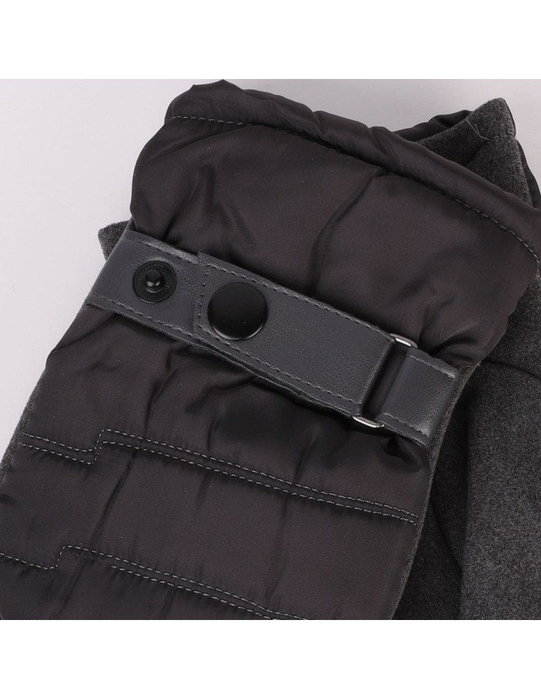 Rękawiczki - Rękawiczki męskie ocieplane z regulowanym paskiem CZARNY - produkt moraj.pl 2