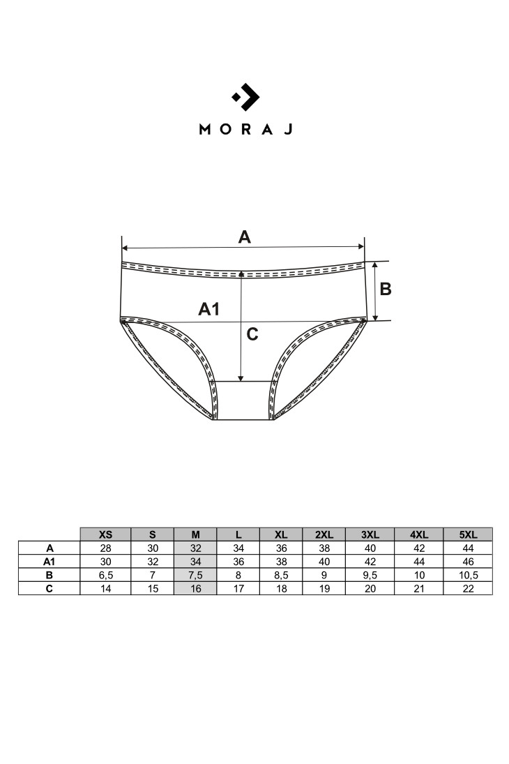 Damskie majtki figi bikini bawełniane z ozdobną gumką 4-pak