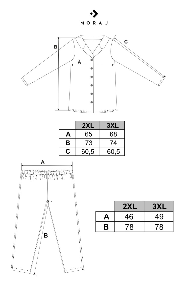 Piżama damska bawełniana w czerwoną kratę Plus Size