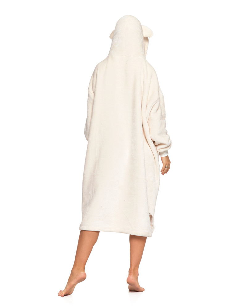 Kocobluzy - Kocobluza z kapturem oversize owieczka KREMOWY - produkt moraj.pl 5