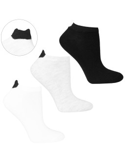 Damskie skarpetki stopki z serduszkiem na pięcie 3-pak