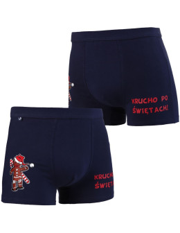 Bokserki męskie świąteczne z zabawnym napisem