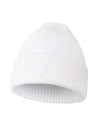 Czapka damska zimowa beanie w prążek BIAŁY