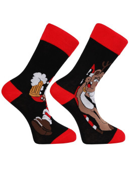 Skarpetki męskie długie nie do pary w świąteczny wzór