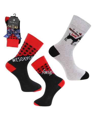 Skarpetki męskie z napisem Wesołych Świąt 2-pak
