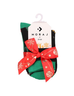 Świąteczne dziecięce skarpetki w choinki 2-pak - produkt 2
