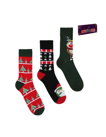 Skarpety długie w choinki zestaw 3-pak