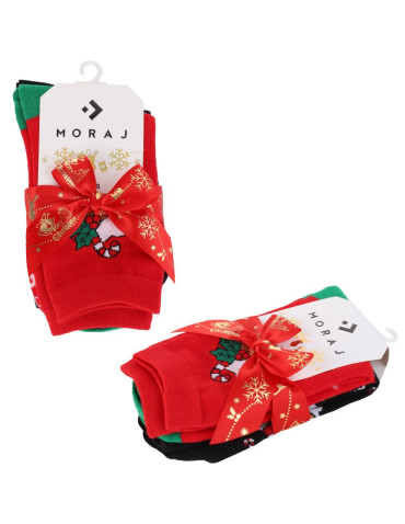 Skarpety - Skarpety damskie z napisem świąteczna babeczka 2-pak WIELOKOLOROWY - produkt 5