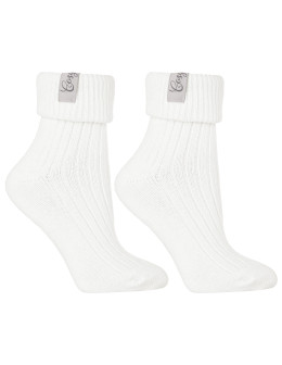 Ciepłe skarpety damskie długie termo z domieszką wełny