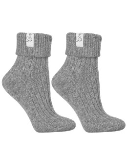 Ciepłe skarpety damskie długie termo z domieszką wełny