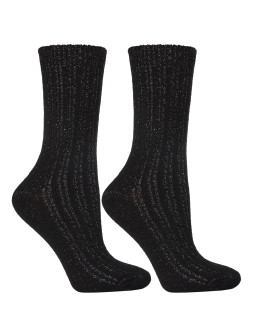 Ciepłe skarpety damskie długie termo bezuciskowe błyszczące