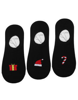 Skarpetki stopki damskie niskie świąteczne 3-pak