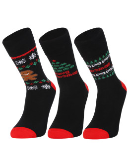 Skarpetki długie męskie świąteczne bawełniane 3-pak