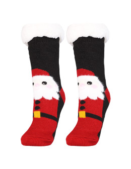 Świąteczne ciepłe skarpety damskie bambosze zimowe