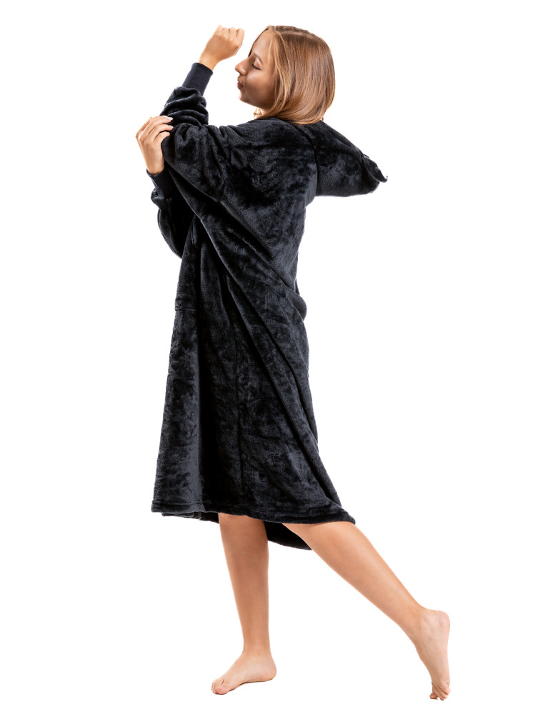 Kocobluzy - Kocobluza nietoperz bluza 2w1 koc i poduszka CZARNY - produkt moraj.pl 7