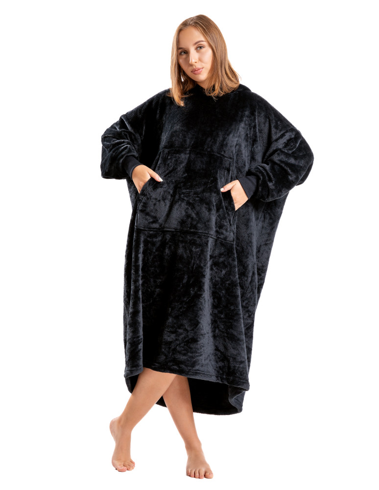 Kocobluzy - Kocobluza nietoperz bluza 2w1 koc i poduszka CZARNY - produkt moraj.pl 8