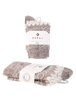 Ciepłe skarpetki damskie norweskie wzory z wełną 3-pak  - produkt 2