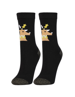 Zestaw damkich skarpetek z motywem reniferów 3-pak  - produkt 2