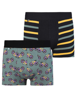 Zestaw bokserki męskie dopasowane bawełniane zabawne 2-pak
