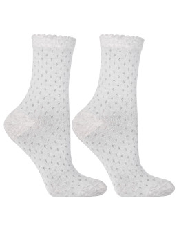Damskie skarpetki długie z delikatnym wzorem 3-pak  - produkt 2