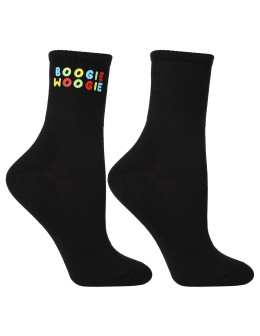 Komplet skarpetek damskich długie z napisem 3-pak  - produkt 2