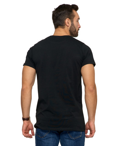 Koszulki, topy, koszule - Koszulka męska T-shirt bawełniana Premium okrągły dekolt NIEBIESKI - produkt 49