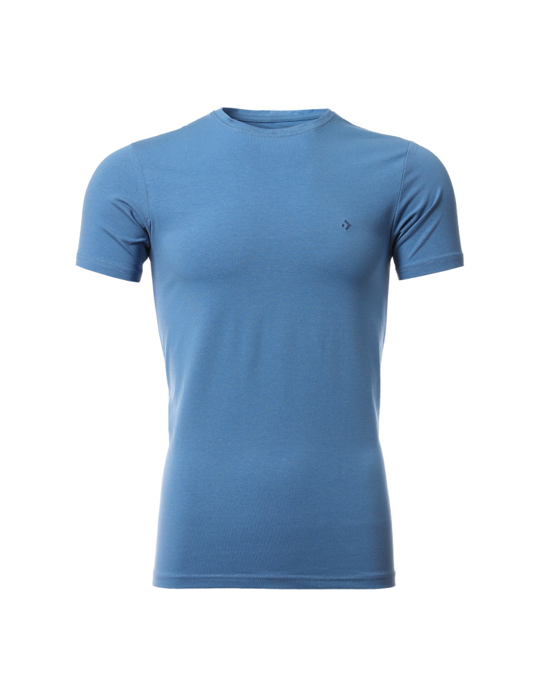 Koszulki, topy, koszule - Koszulka męska T-shirt bawełniana Premium okrągły dekolt NIEBIESKI - produkt moraj.pl 92