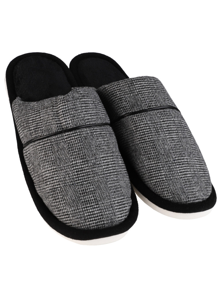 Kapcie - Męskie kapcie domowe CZARNY - produkt moraj.pl 2