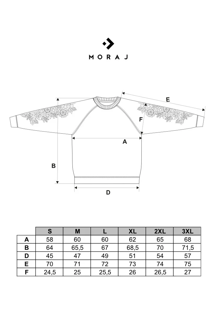 Bluza damska ocpielana ze złotym kwiatowym nadrukiem Bluza damska ocpielana ze złotym kwiatowym nadrukiem