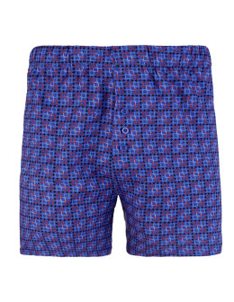 Majtki męskie bokserki luźne Plus Size wzór geometryczny