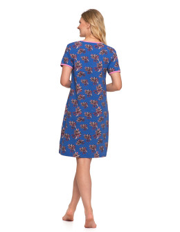 Damska piżama koszula nocna krótka w kwiatowy wzór - produkt 2