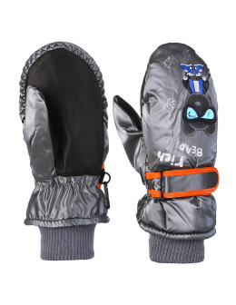 Zimowe rękawiczki dziecięce jednopalczaste z motywem misia