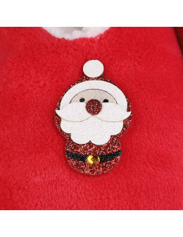 Świąteczne kapcie wsuwane z futerkiem i ozdobnym motywem  - produkt 2