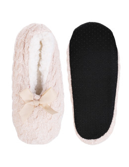 Kapcie damskie wsuwane z ociepleniem i ABS - produkt 2