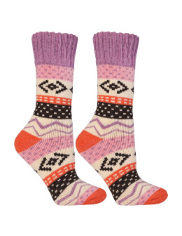 Damskie ciepłe skarpetki z wełny w skandynawskie wzory