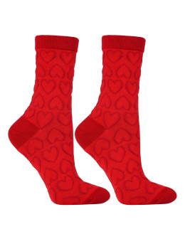 Damskie długie skarpetki walentynkowe w serca 3-pak - produkt 2