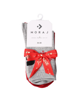 Walentynkowe skarpety damskie w serca i napis Love 2-pak - produkt 2