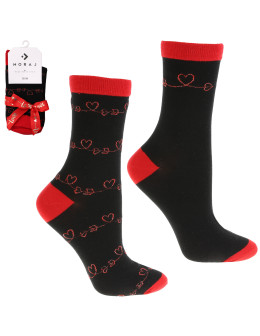Damskie skarpetki walentynkowe błyszczące serca 2-pak - produkt 2