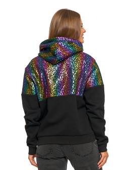 Damska bluza z kapturem ocieplana z motywem graficznym - produkt 2