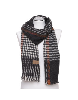 Męski szal na jesień i zimę w pepitkę